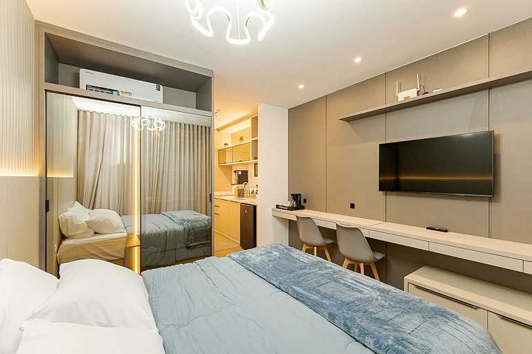 Studio premium em condomínio clube