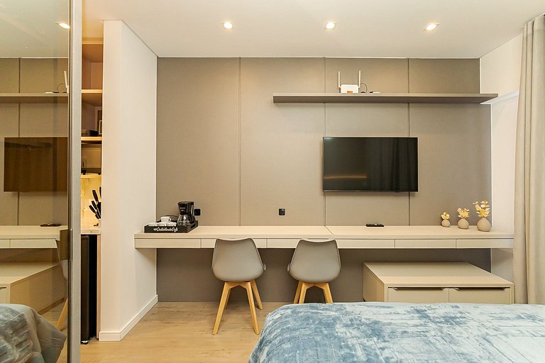 Studio premium em condomínio clube