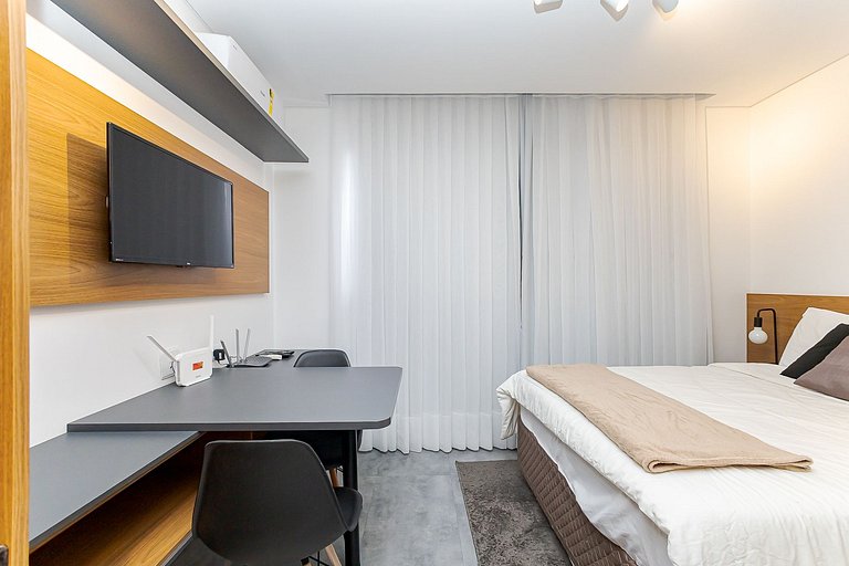 Studio aconchegante + localização perfeita